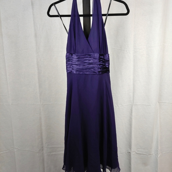 Maggy London Silk Halter Dress Size 4.      F02 - Picture 2 of 6